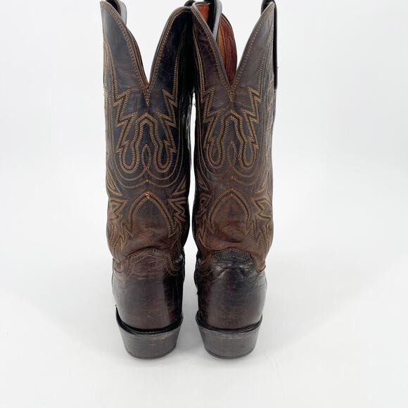 Lucchese N4554 Women’s 6.5 Brown Savannah Stitch Snip Toe Western Cowgirl Boots - Picture 7 of 11